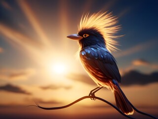 bird image background  make, fire bird, dark background