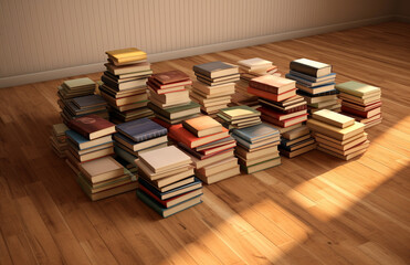 pile of unnecessary books 