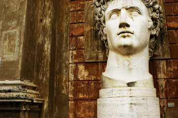 Head Emperor Augustus. Vatican Museum, Rome 