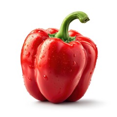 Red Bell Pepper On White Background, Illustrations Images