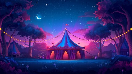 Beautiful background for circus advertising
