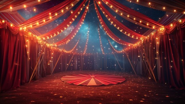 Beautiful background for circus advertising
