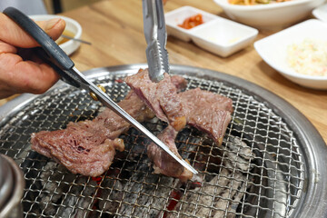 Korean beef raw sirloin bbq