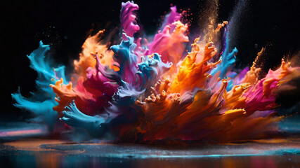 color powder explosion.