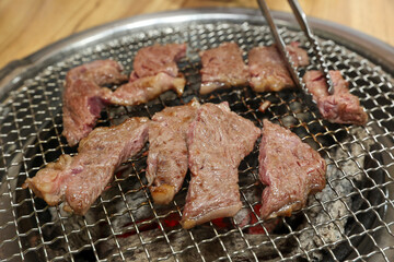 Korean beef raw sirloin bbq