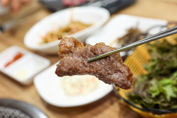 Korean beef raw sirloin bbq