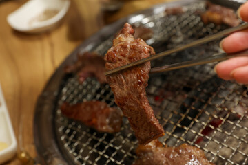 Korean beef raw sirloin bbq