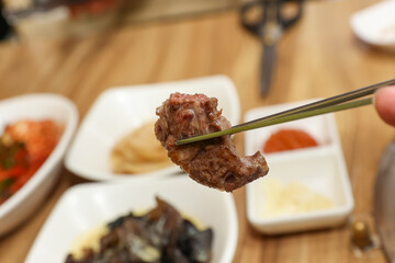 Korean beef raw sirloin bbq