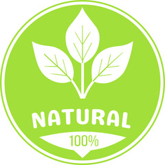 100 percent natural label