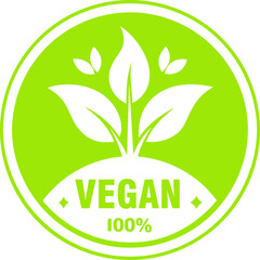 100 percent vegan label