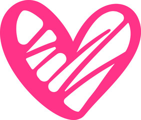Pink heart element vector