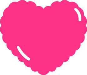 Pink heart element vector