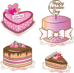 Valentine Love Cakes