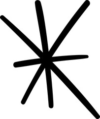 Hand drawn sparkle element vector