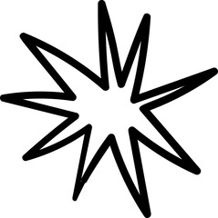 Hand drawn sparkle element vector
