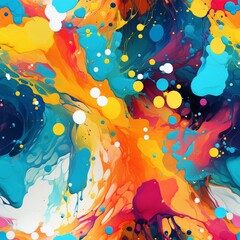 Colorful Abstract Painting With Vibrant Palette