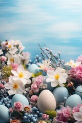 Obraz na płótnie Canvas Easter background banner. ai generated