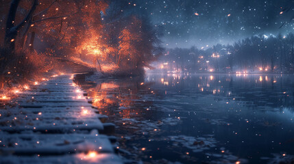 stylish nature PowerPoint Background 16:9 Ultra High Definition Image. AI generative