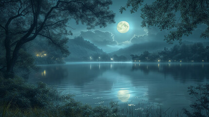 stylish nature PowerPoint Background 16:9 Ultra High Definition Image. AI generative