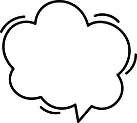 Cute speech bubble element vector