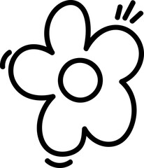 Cute flower element vector