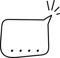 Cute speech bubble element vector