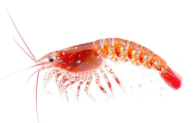 The Role of Krill in Antarctic Ecosystems Isolated on Transparent Background.
