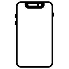 Mobile glyph and line vector illustration