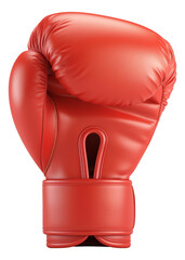 3D red boxing glove isolated on white background.