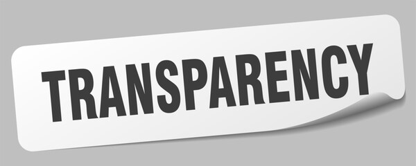 transparency sticker. transparency label