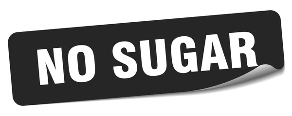 no sugar sticker. no sugar label