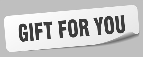 gift for you sticker. gift for you label