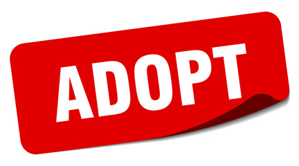 adopt sticker. adopt label