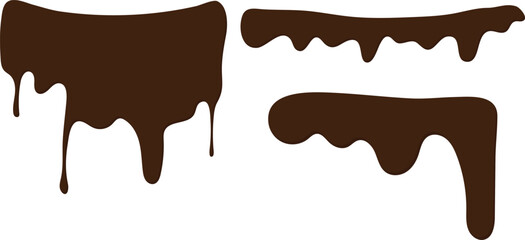 melted chocolate dripping vector