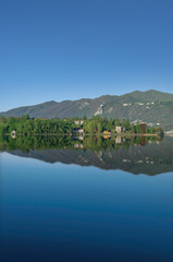 Obraz premium view over Lake Orta,Piedmont,Italy