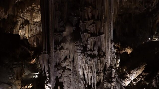 Largest stalagmite in the world in The Caves of Nerja, Andalusia, Spain