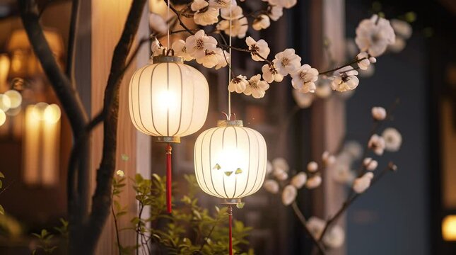 chinese new year background  Seamless looping 4k time-lapse virtual video animation background. Generated AI