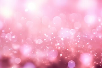 Abstract Banner Pink golden particles sparkling crystal balloons on pink bokeh background . Minimal love femininity concept. Valentine's Day or wedding party decoration backdrop wallpaper cope space