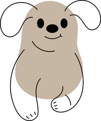 Cute dog clipart vector