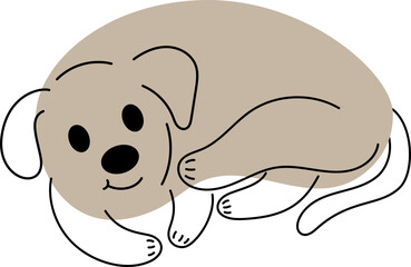 Cute dog clipart vector