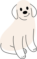Cute dog clipart vector