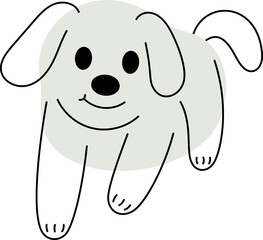 Cute dog clipart vector