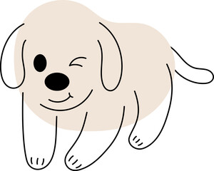 Cute dog clipart vector