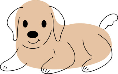 Cute dog clipart vector