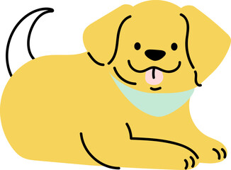 Cute dog clipart vector