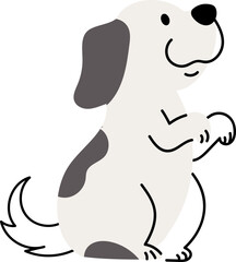 Cute dog clipart vector