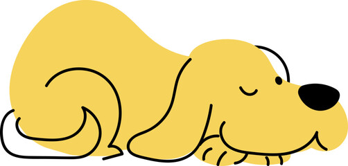Cute dog clipart vector