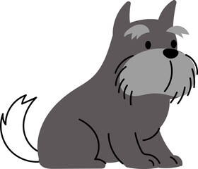 Cute dog clipart vector