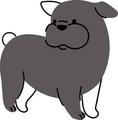 Cute dog clipart vector