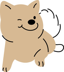 Cute dog clipart vector